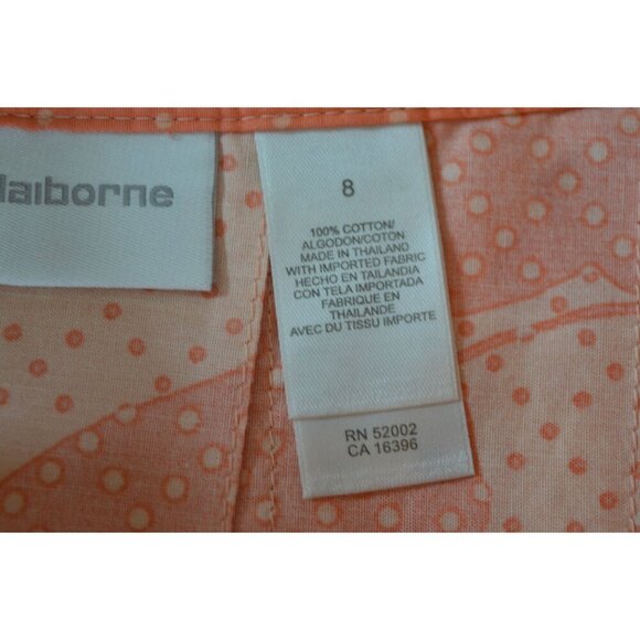 Vintage 90s y2k Liz Claiborne Pastel Cotton Floral Pleated Skirt Womens Size 8 - Picture 5 of 8